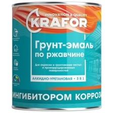 Грунт- эмаль ПО ржавчине зеленая 5,5 КГ (4) "KRAFOR"